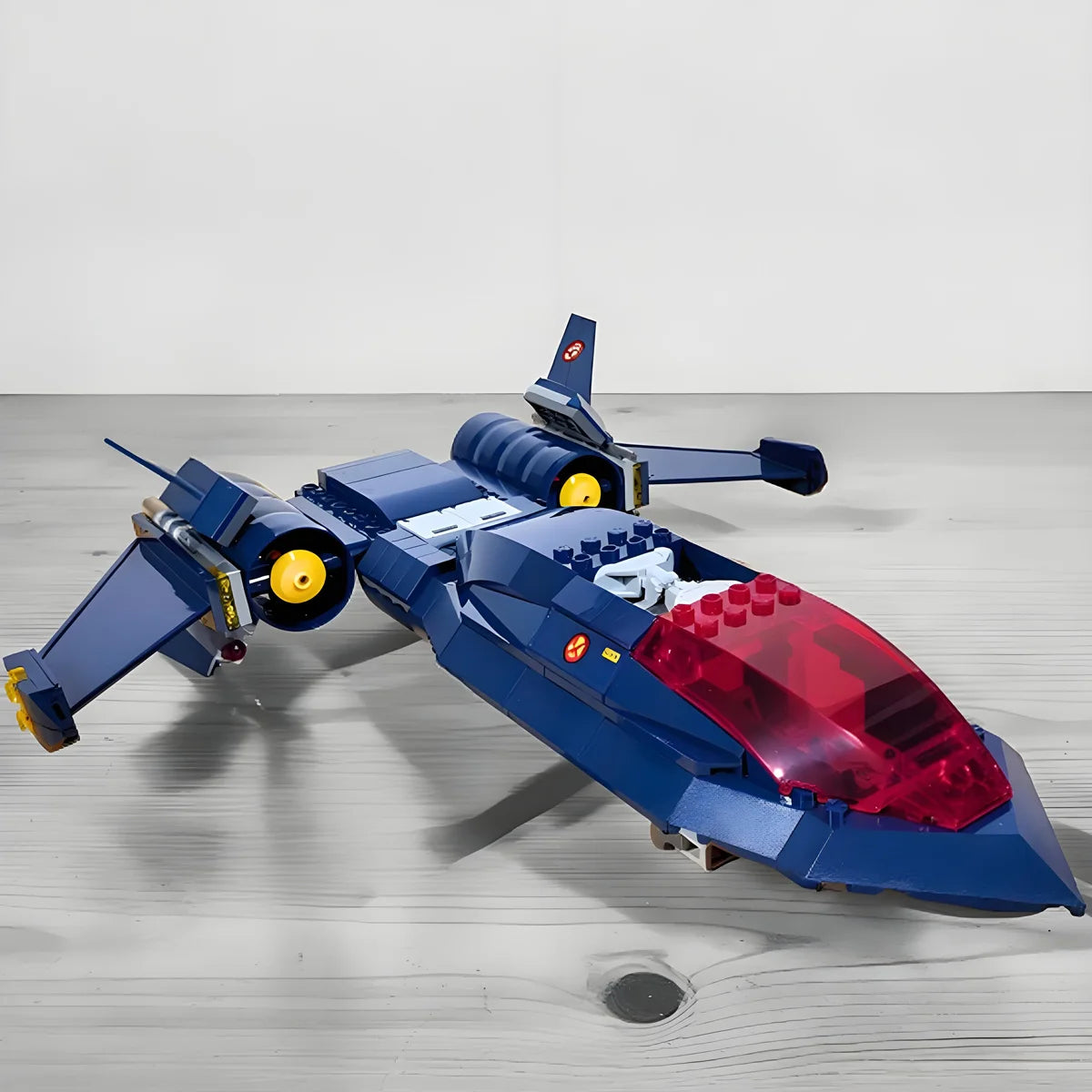 Jouet de construction en briques Avion X-Jet Blackbird - Modèle Avengers X-Men