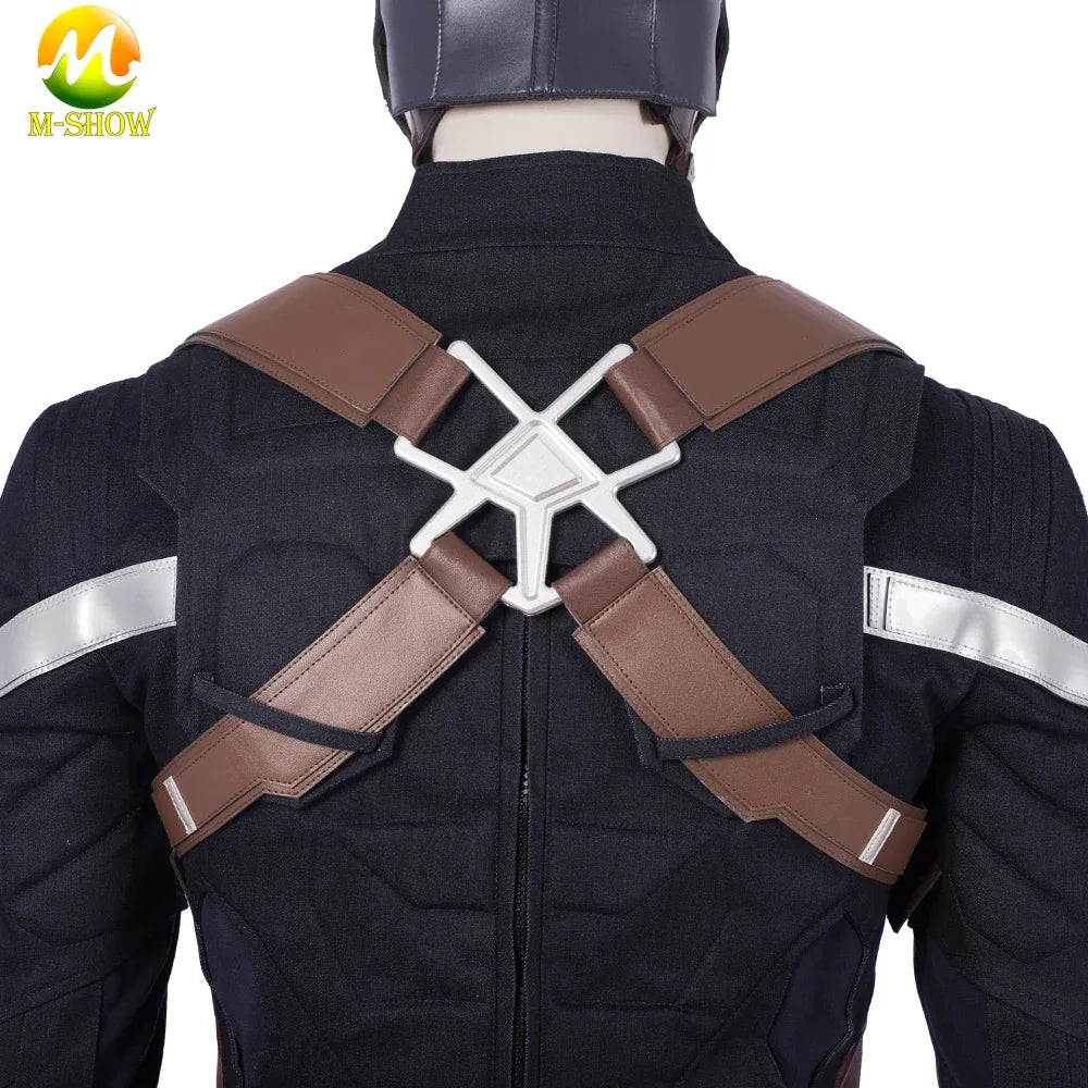 Captain America-cosplaykostuum - Marineblauw uniform met masker