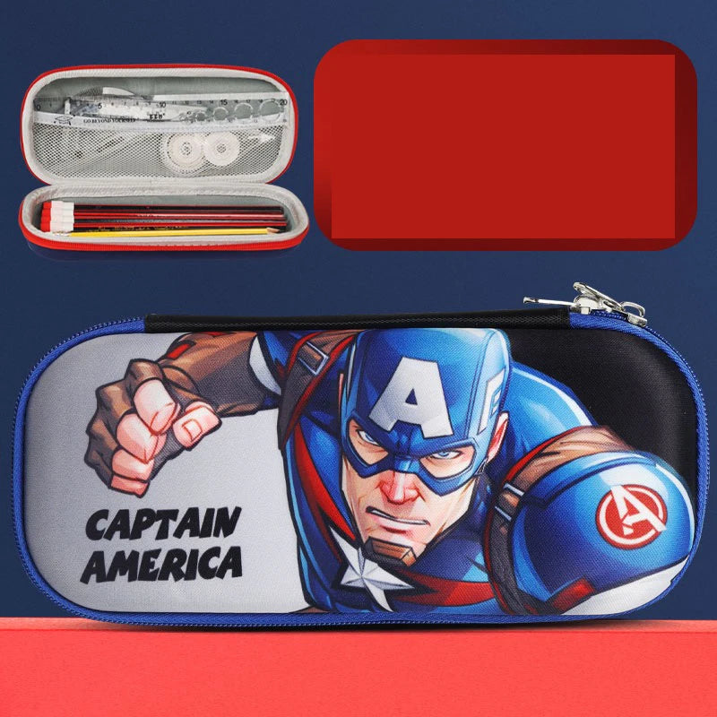 Captain America etui voor school - Ovaal etui met rits