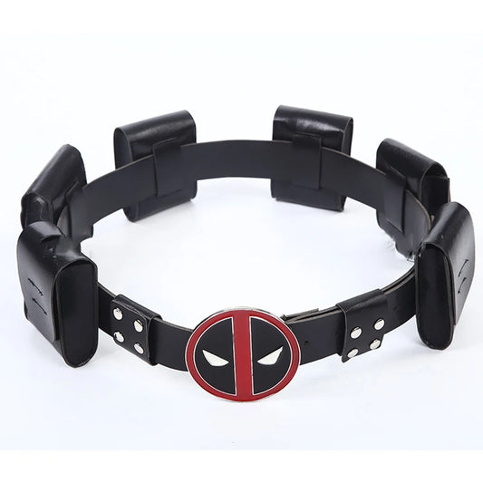 Deadpool-cosplayriem - Verstelbare gesp met logo en zakken