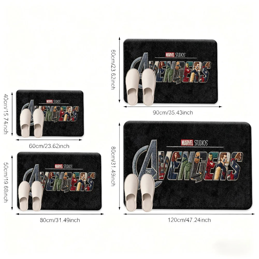 Marvel Avengers-tapijt - Ontwerp met rood-blauw lopend team