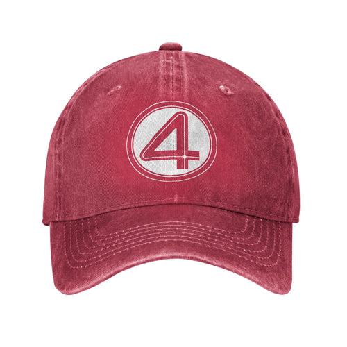 Fantastic Four-pet - verwassen rode denim