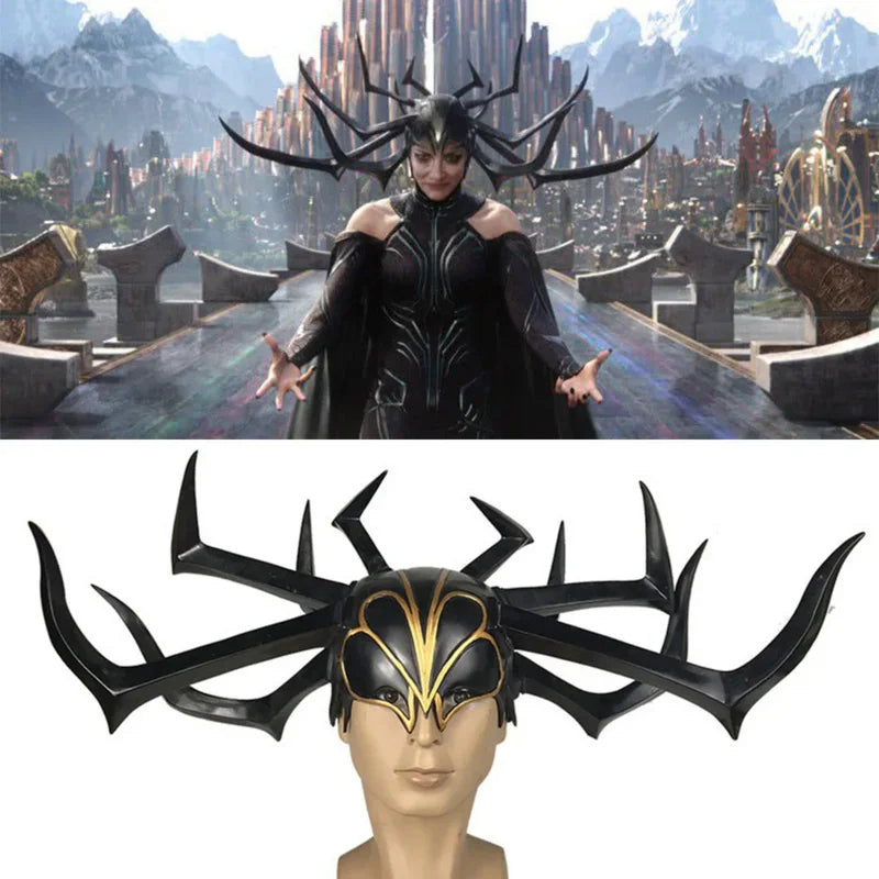 Hela-cosplayhelm - Zwarte kroon van de godin van de dood