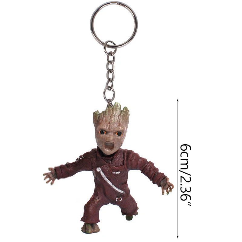 Porte-clés figurine Baby Groot 3D - Collection de costumes variés