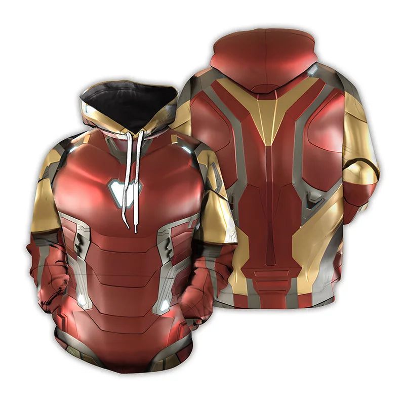 Iron Man-hoodie - 3D-print van rood-gouden pantser