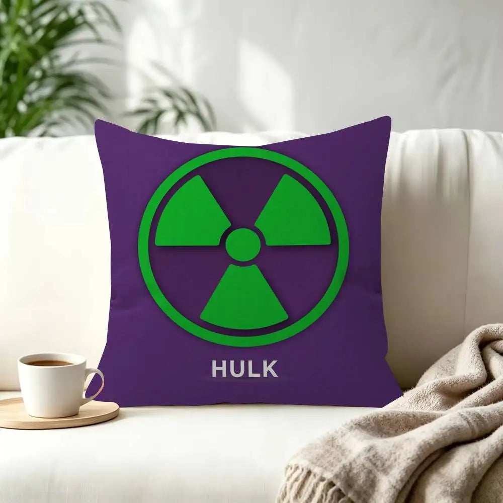 Hulk-kussenhoes - Paars radioactief symbool
