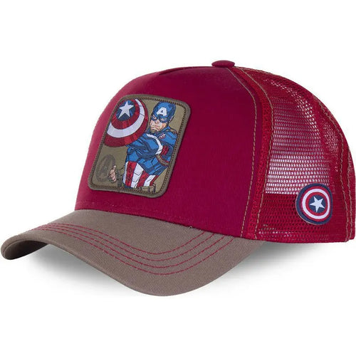 Captain America-pet - bordeauxrood en kaki