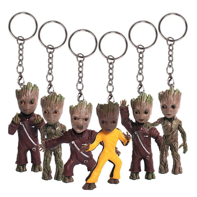 Porte-clés figurine Baby Groot 3D - Collection de costumes variés