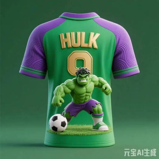 Avengers Hulk-voetbalshirt - paars en groen #9