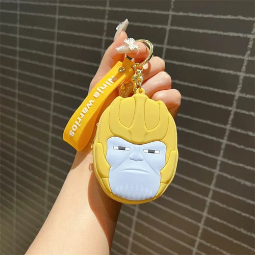 Avengers Thanos-siliconenportemonnee - Grijs gezicht met gouden helm