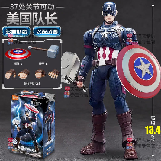 BLOKEES Captain America-figuur – schild en de hamer van Thor