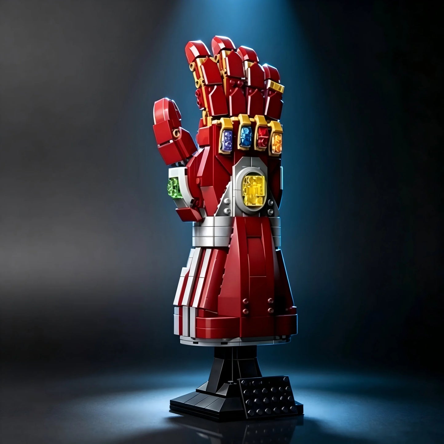 3D-puzzel Iron Mans Nano Infinity Gauntlet - Bouwset van 675 onderdelen, rood en goud