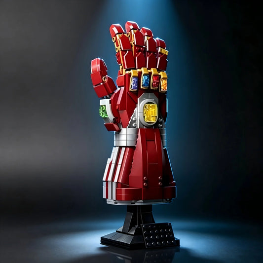 3D-puzzel Iron Mans Nano Infinity Gauntlet - Bouwset van 675 onderdelen, rood en goud