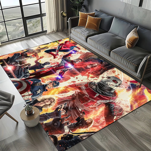 Avengers 3D-tapijt – ontwerp met veelkleurige heldencollage