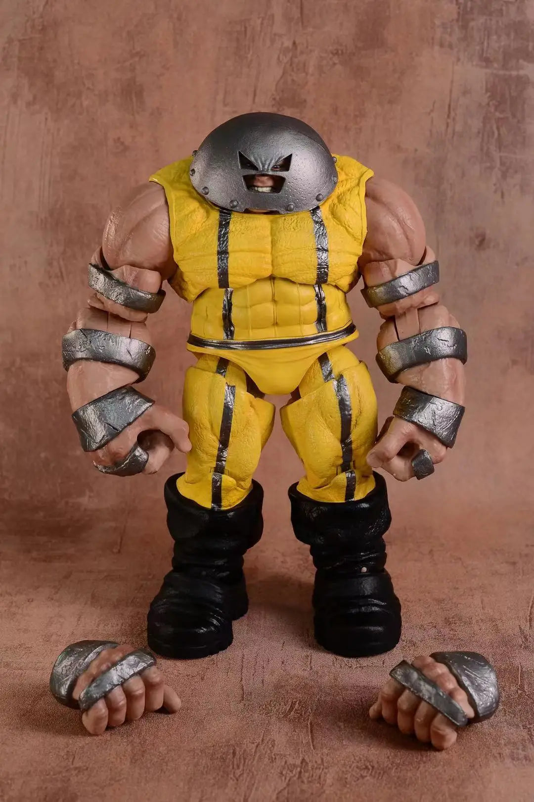 Wolverine Prison Weapon X-figuur - Geel pak, bijl en handboeien, 9 inch