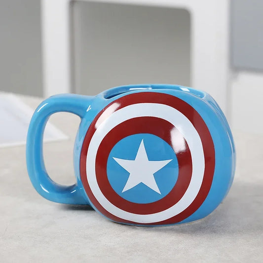 3D-keramische Captain America-mok - Rond schild