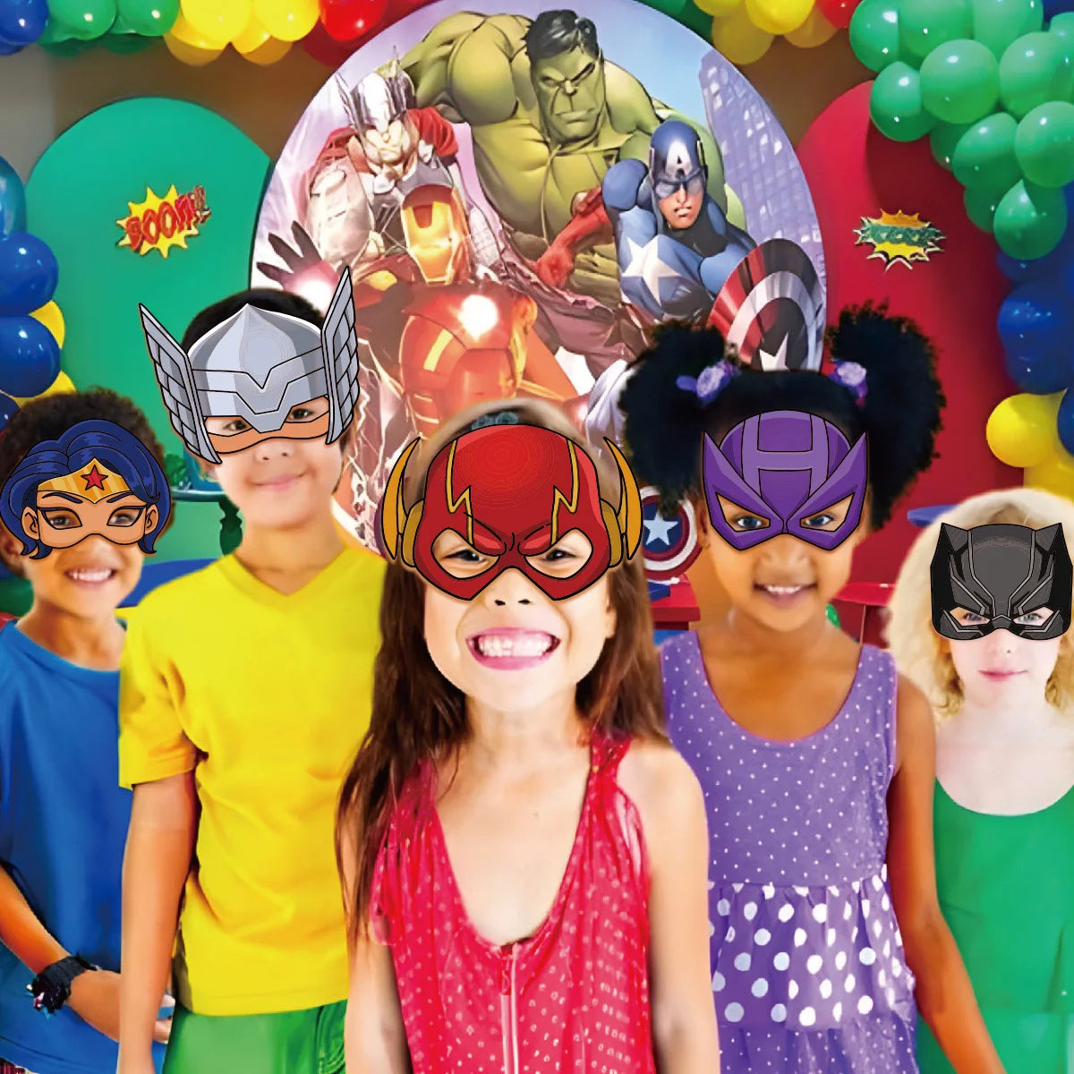 Avengers-maskers – set van 12 maskers