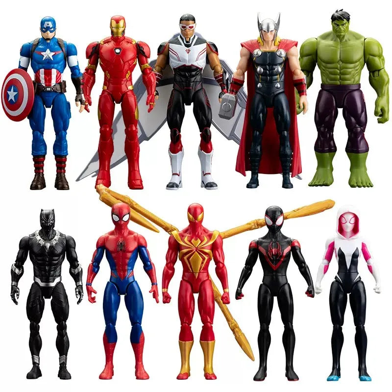 Coffret Avengers - Collection multi-personnages Iron Man Thor Hulk Spider-Man 18 cm