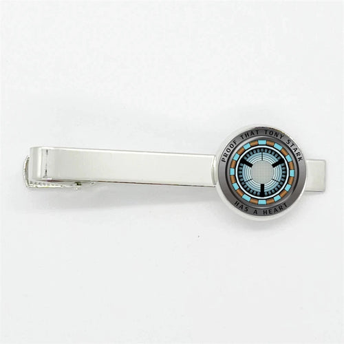 Tony Stark-stropdasklem - grijs-oranje ARC-reactor