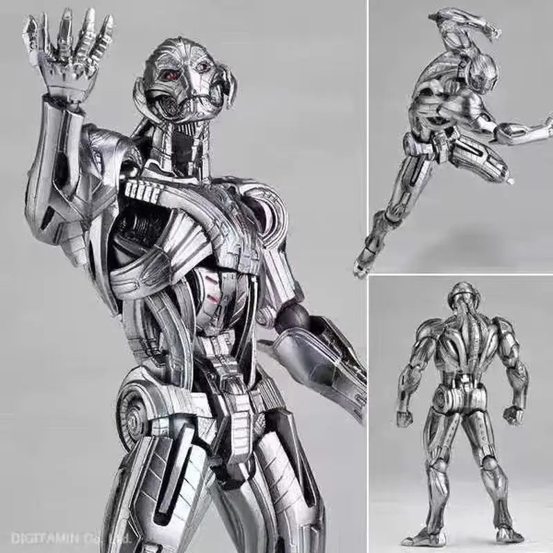 Revoltech Yamaguchi Ultron-figuur - Beweegbaar monochroom PVC