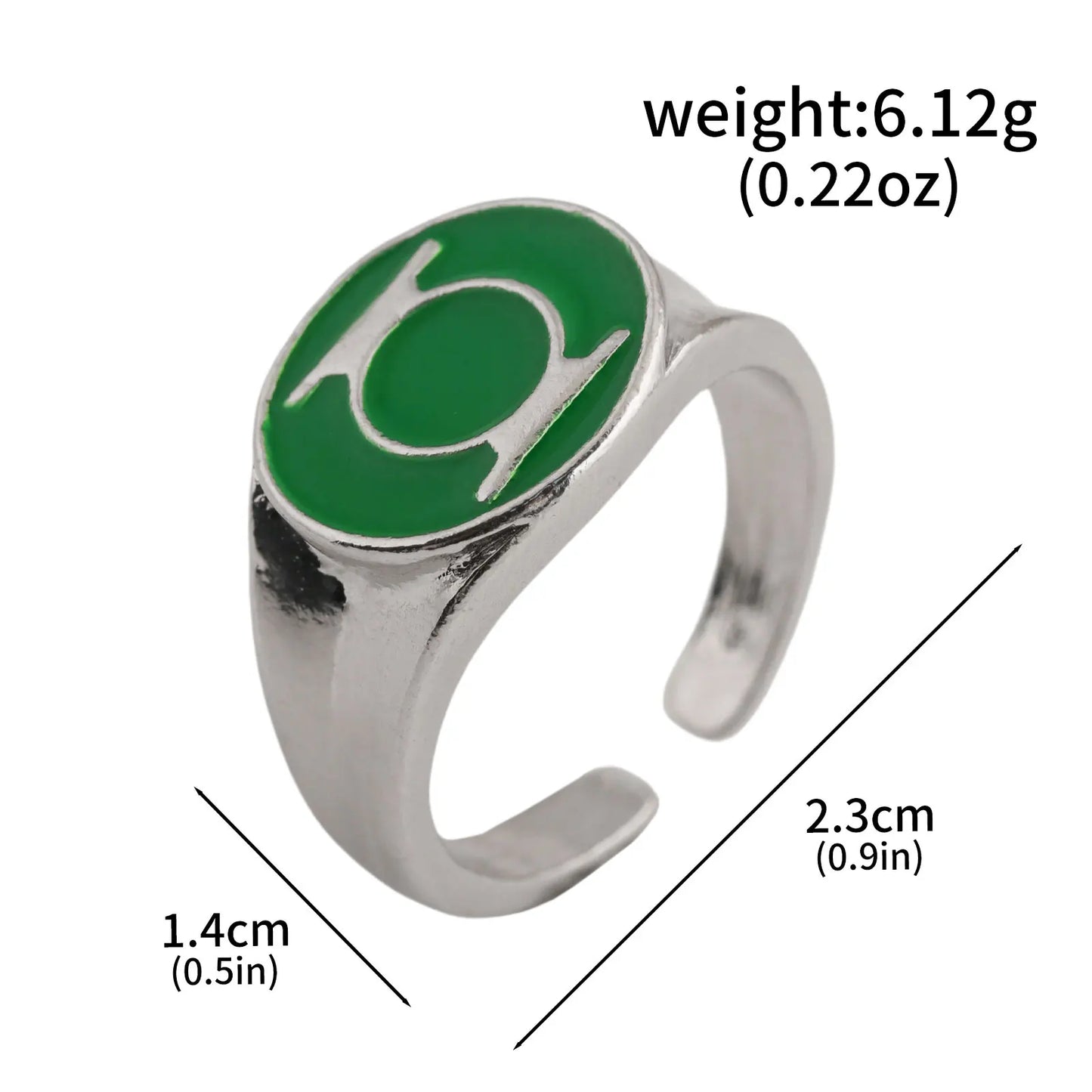 Avengers-ring - Groen cirkelsymbool