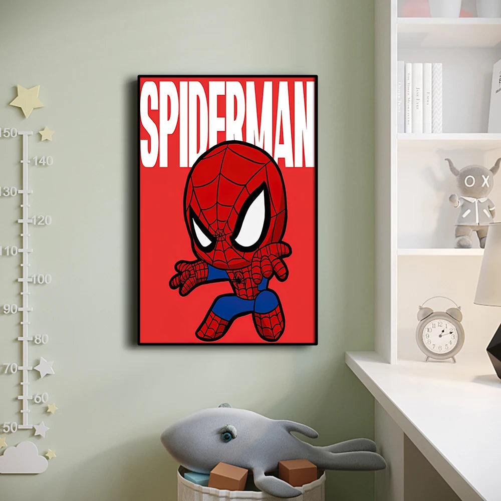 Avengers Captain America-poster - Lego-stijl met blauwe achtergrond