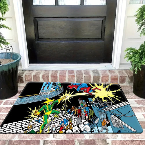 Marvel Avengers-tapijt - Veelkleurig mozaïekontwerp in stripstijl