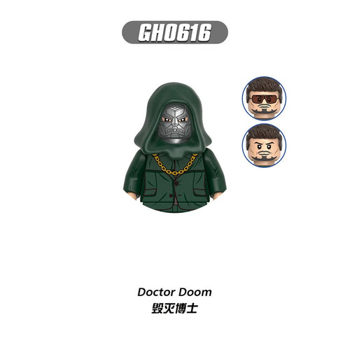 Building Blocks Doctor Doom-figuur - Groene cape met gouden ketting