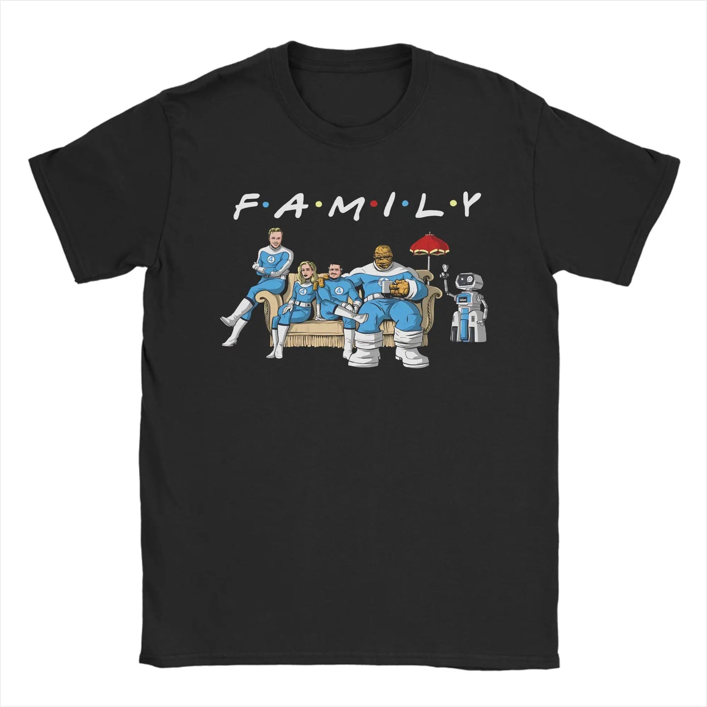 T-shirt The Fantastic 4 First Steps - Affiche rétro bleue, unisexe