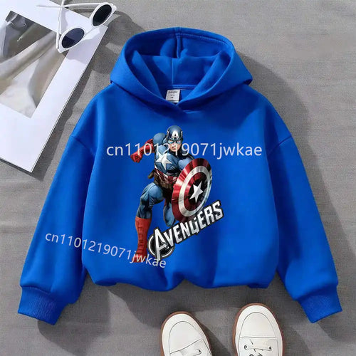 Avengers Captain America solo-kinderhoodie - koningsblauw