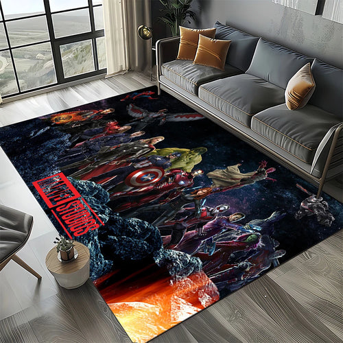 Avengers 3D-tapijt – ontwerp met donkerrood team