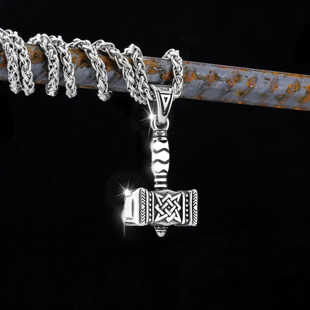 Thor Mjolnir-hangerketting - Vikingstijl, staal