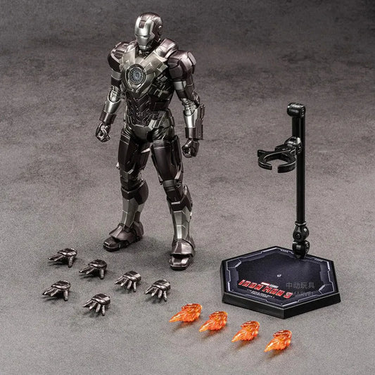 ZD Toys Iron Man-figuur - Compact gunmetal-ontwerp van het pantser