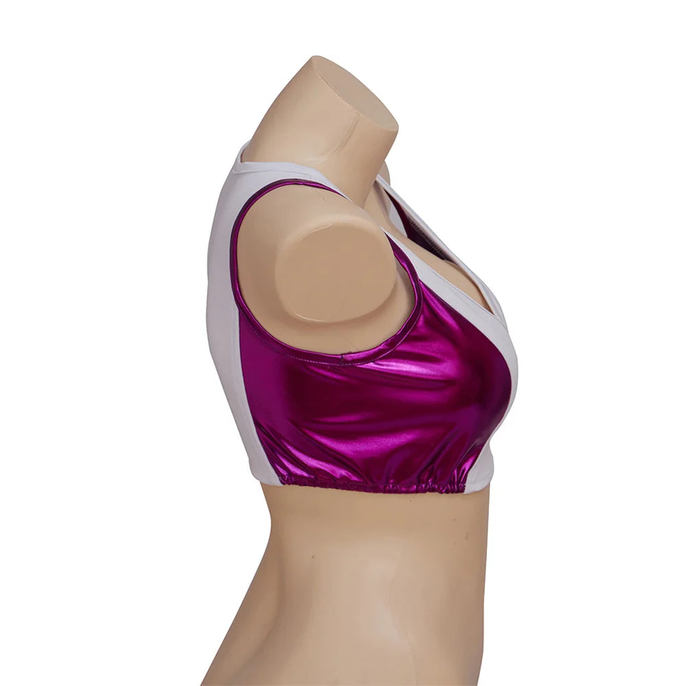 She-Hulk-sportbeha – witte en paarse crop top