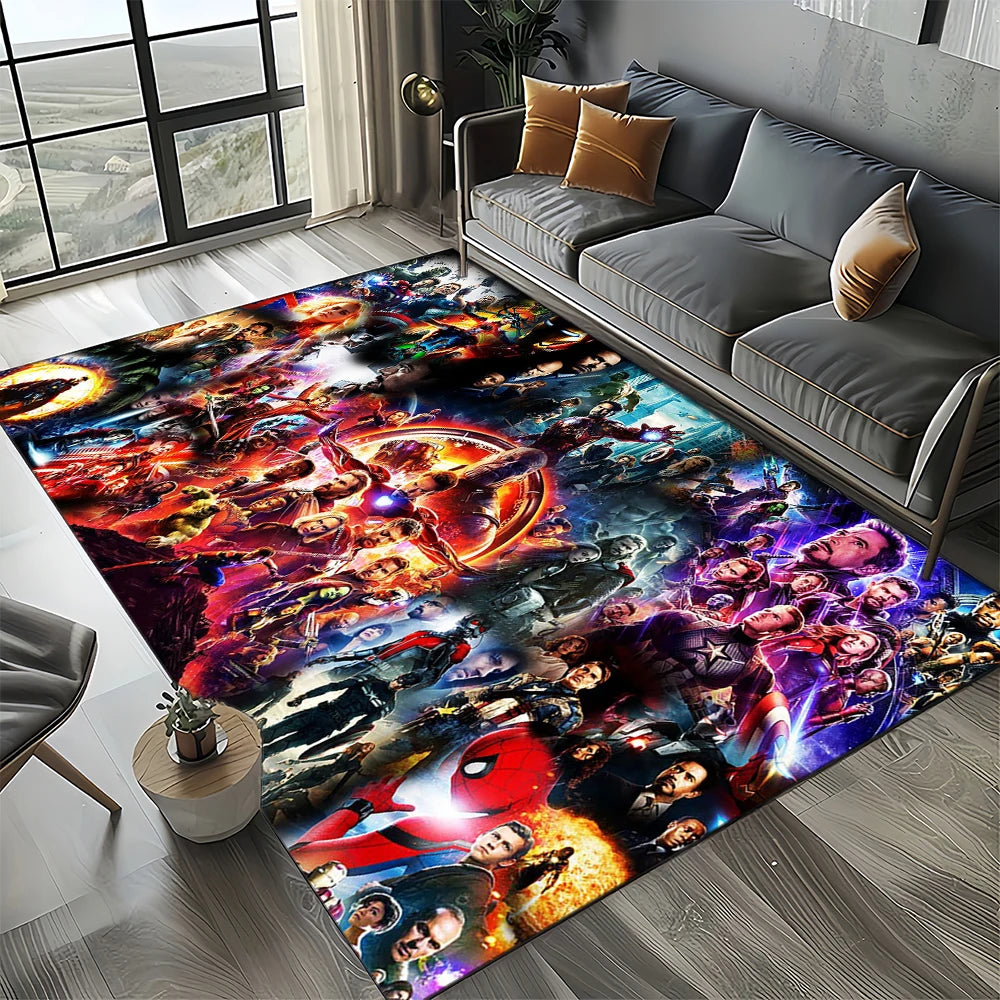 Avengers 3D-tapijt – ontwerp met veelkleurig team