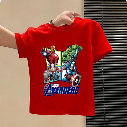 Avengers T-shirt voor kinderen - Captain America-schilddesign rood