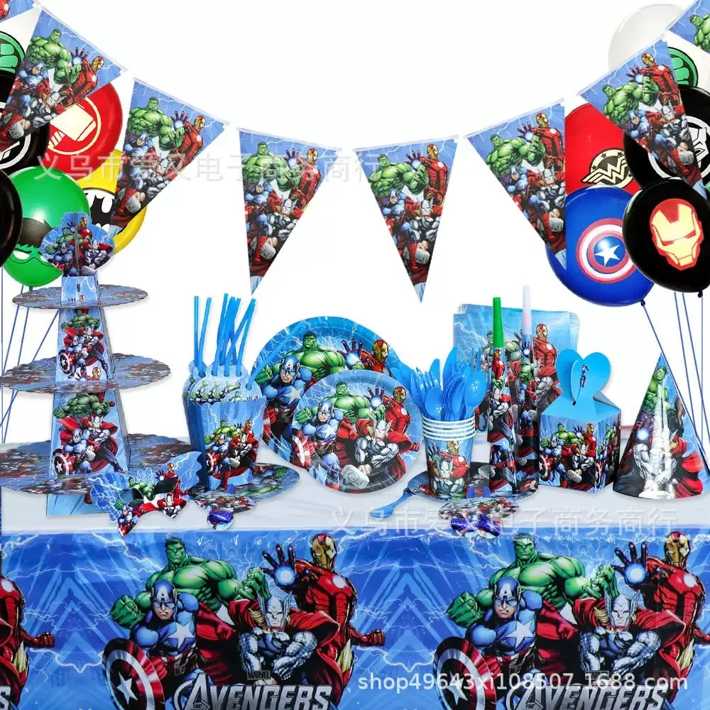 Avengers verjaardagsdecoratie - ballon met cijfer 6