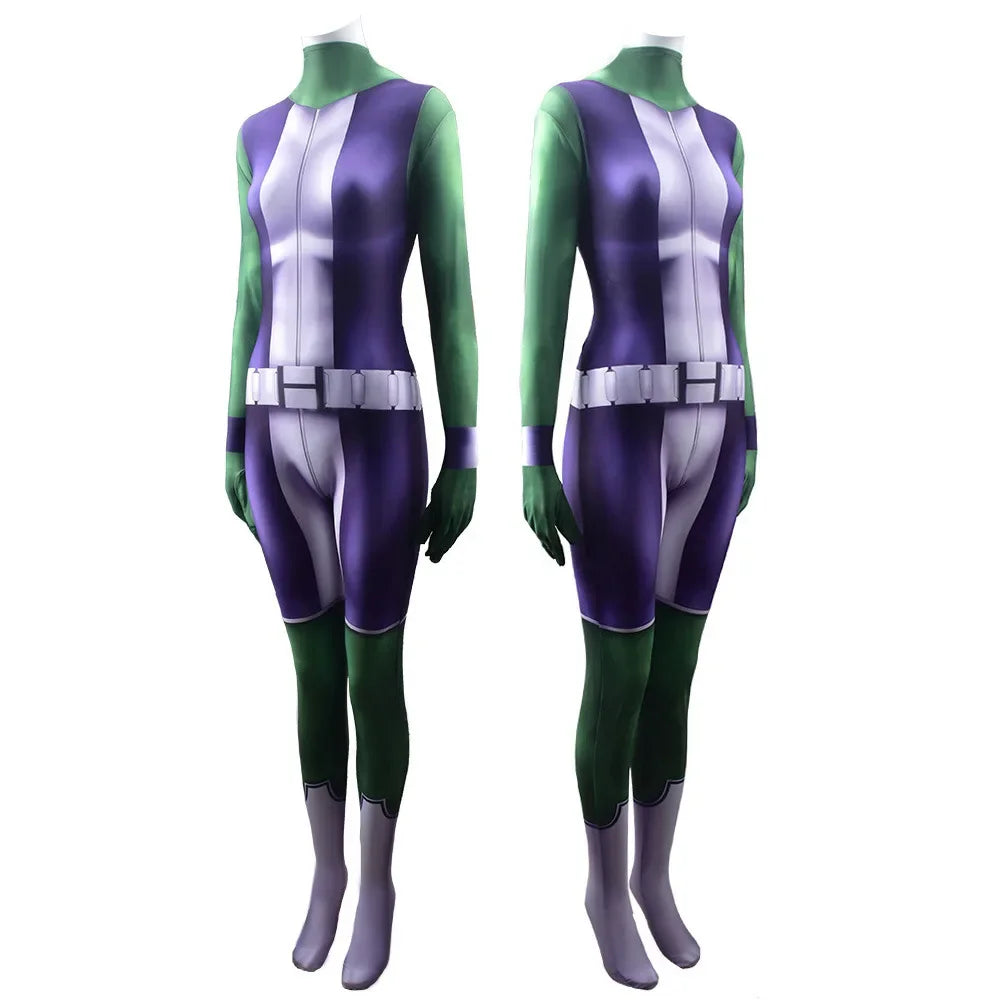She-Hulk-kostuum – paars-wit pak