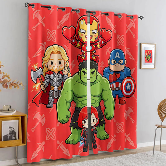Verduisterende Avengers Chibi-gordijnen - Rood