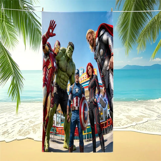 Avengers-strandlaken - Volledig team, kustdecor