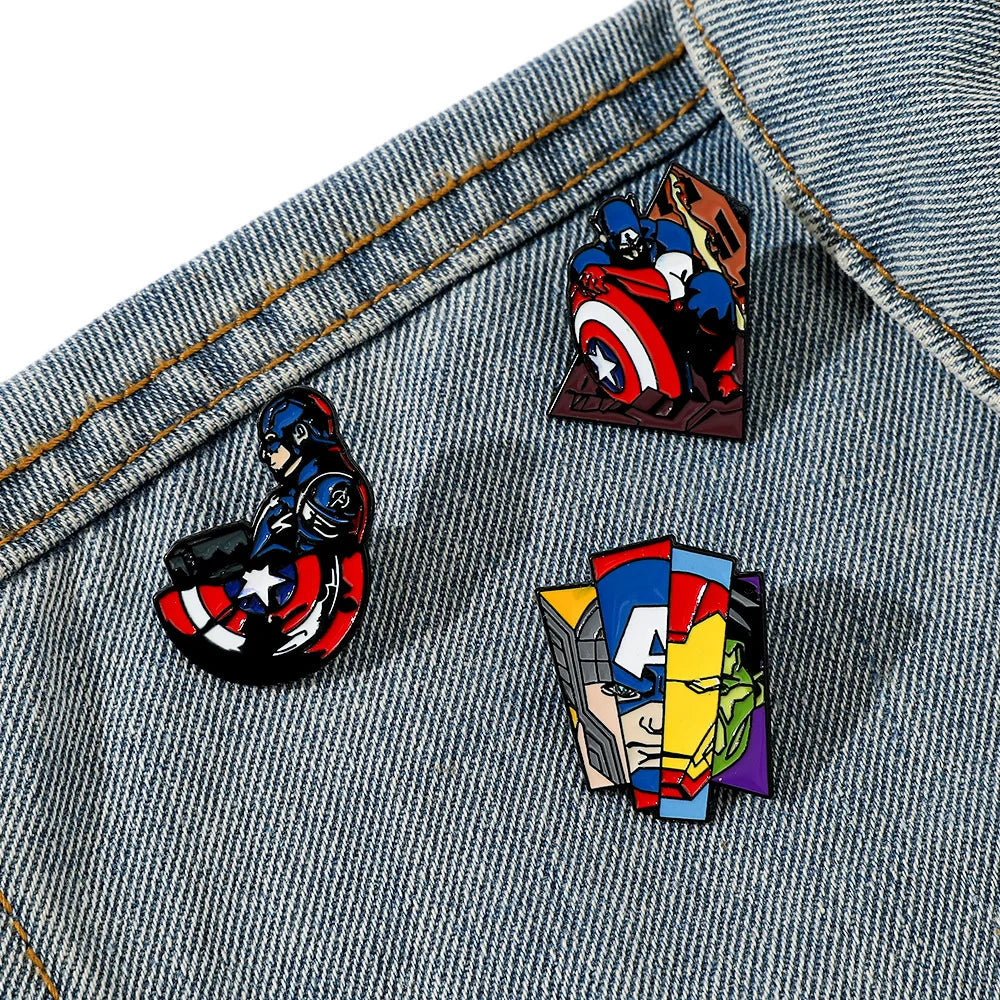 Avengers Captain America-badge - emaille pin met schild