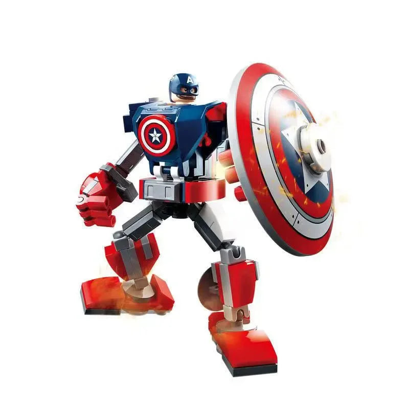 Set de blocs de construction Mecha Avengers - Captain America, Hulk, Wolverine et Thanos