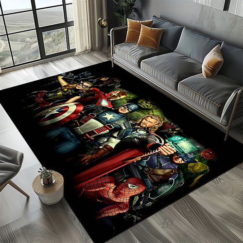 Avengers 3D-tapijt – ontwerp met oranje luipaardpanter