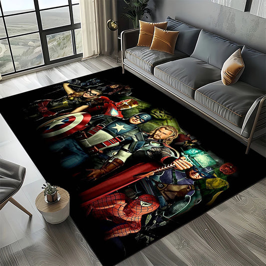 Avengers 3D-tapijt – ontwerp met oranje luipaardpanter