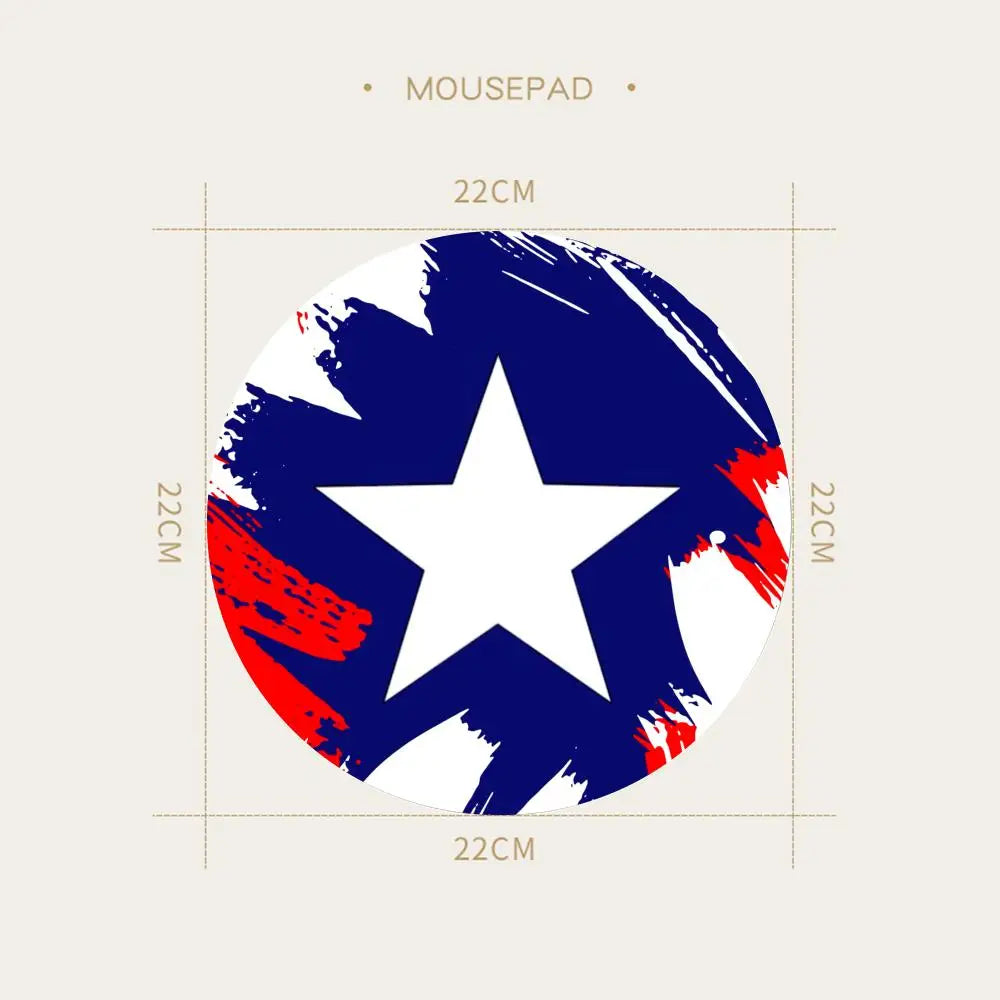 Avengers Captain America-muismat - Rond blauw schild