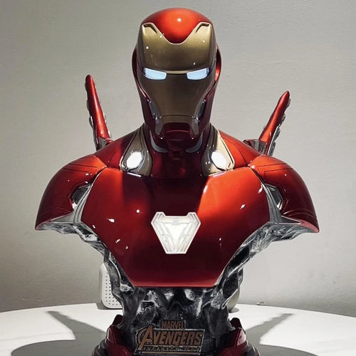 Verlicht Avengers Iron Man-borstbeeld - Klassiek met Avengers-standaard