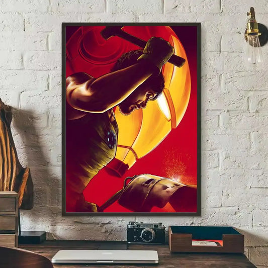 Iron Man-sticker - Vastberaden Blik