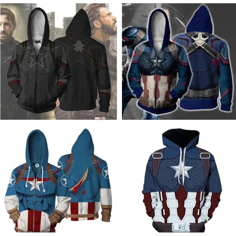 Avengers Captain America-hoodie – 3D-cosplayhoodie