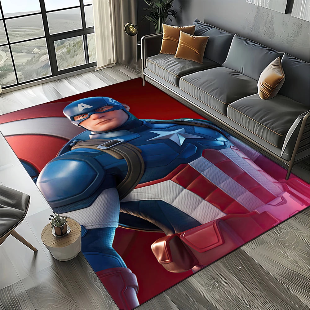 Avengers 3D-tapijt – ontwerp met Captain America-schild