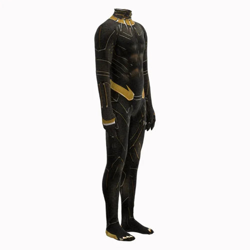 Black Panther-kostuum - Zwarte en gouden jumpsuit (heren)